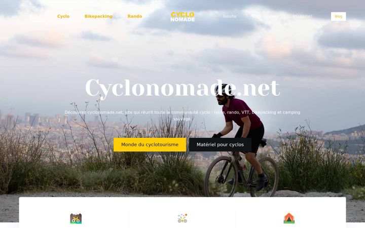 Screenshot of cyclonomade.net