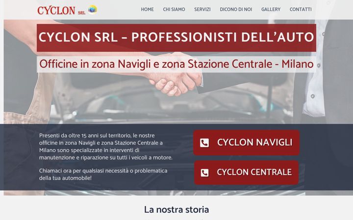 Screenshot of cyclonsrl.it