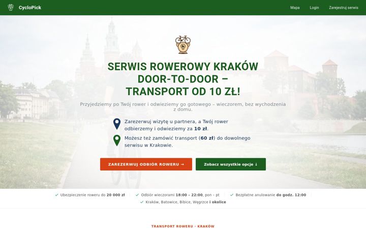 Screenshot of cyclopick.pl