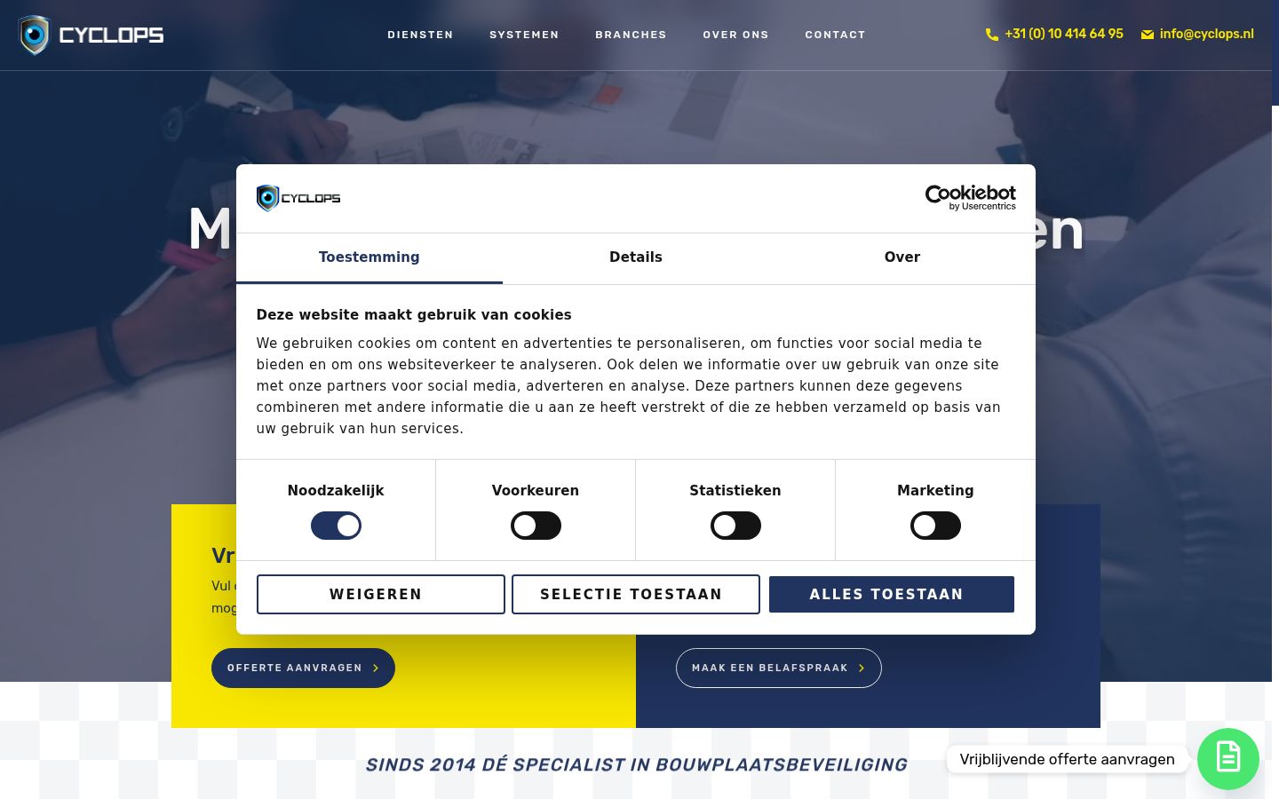 Screenshot tal-banner tal-kunsens muri qabel kwalunkwe interazzjoni