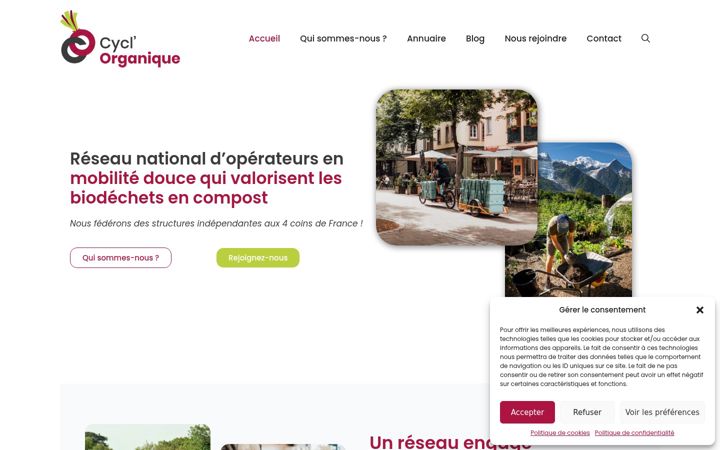 Screenshot von cyclorganique.fr