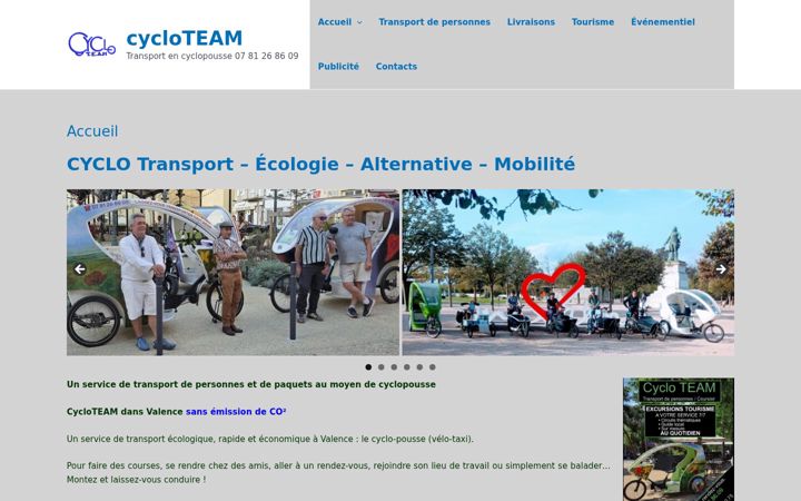 Screenshot of cycloteam.fr