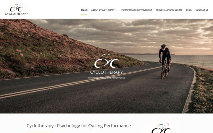 Screenshot of cyclotherapy.co.uk