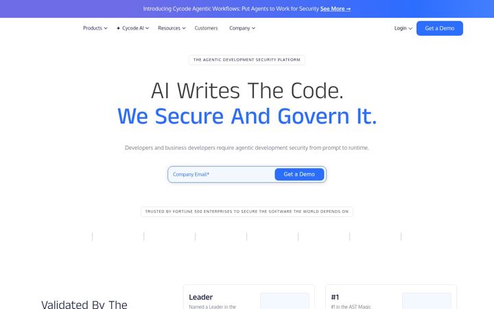 Screenshot of cycode.com