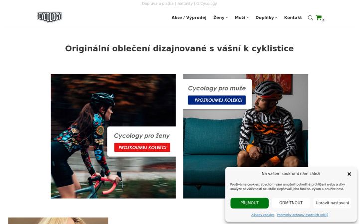 Screenshot stránky cycologyczechia.cz