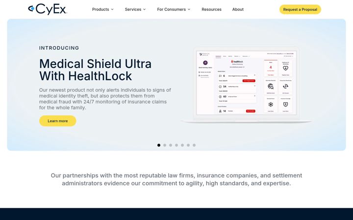 Screenshot of cyex.com