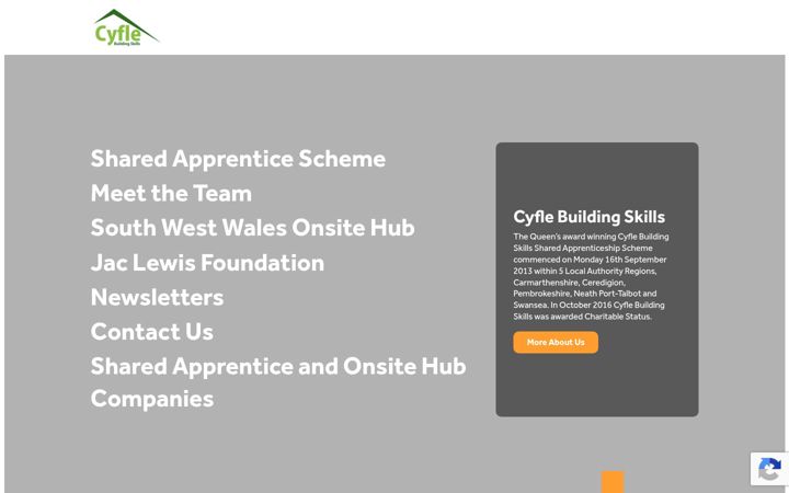 Screenshot of cyflebuilding.co.uk