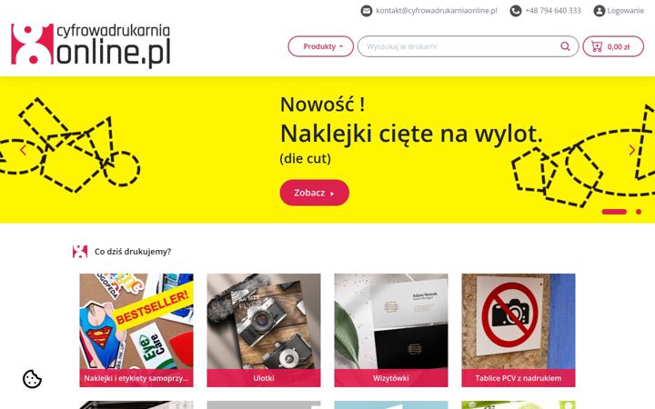 Screenshot of cyfrowadrukarniaonline.pl