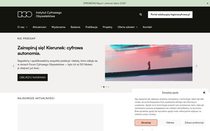 Screenshot di cyfroweobywatelstwo.pl