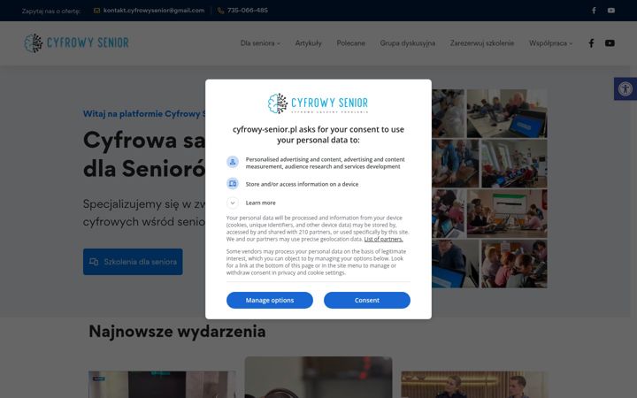 Screenshot of cyfrowy-senior.pl