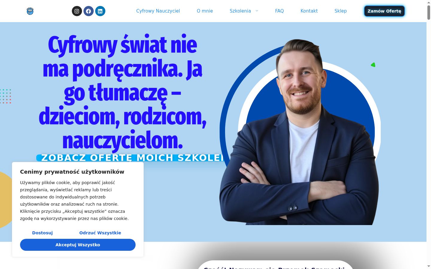 Captură de ecran a bannerului de consimțământ afișat înainte de orice interacțiune