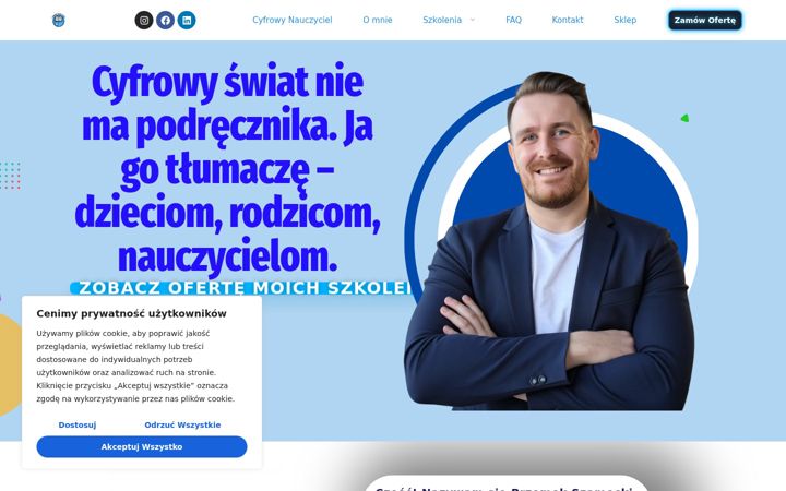 Screenshot of cyfrowynauczyciel.com