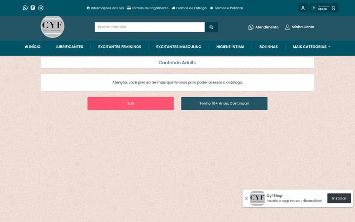 Screenshot of cyfshop.com.br