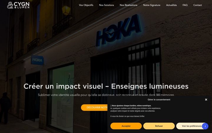 Screenshot von cygn-lumen.fr