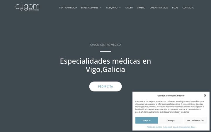 Screenshot of cygomcentromedico.com