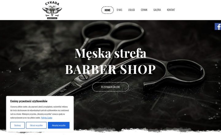 Screenshot of cykada-barbershop.pl