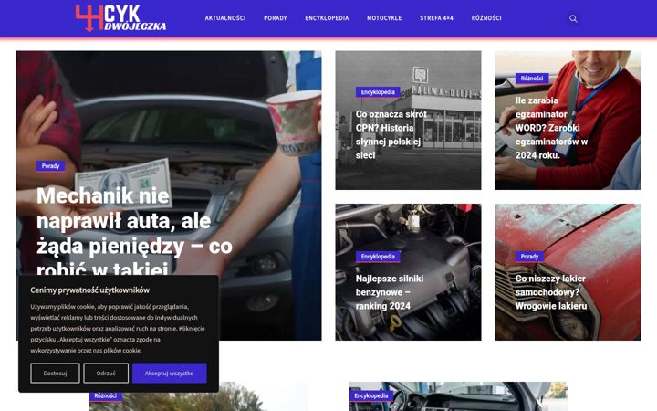 Screenshot of cykdwojeczka.pl