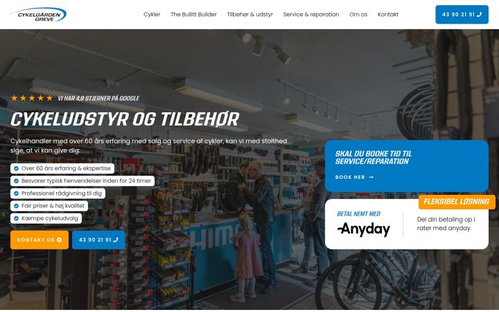 Képernyőkép: cykelgaarden-greve.dk