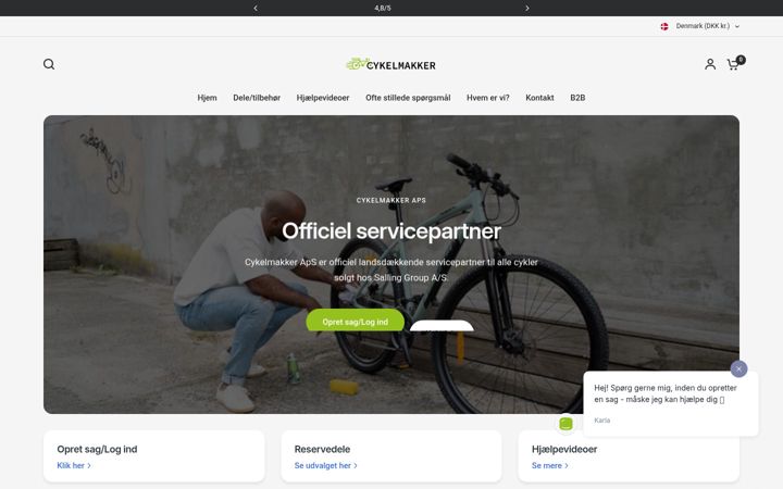 Képernyőkép: cykelmakker.dk