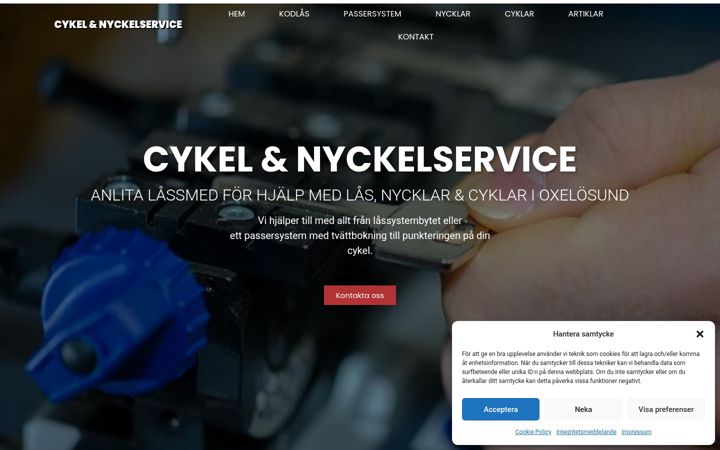 Screenshot of cykelonyckel.se