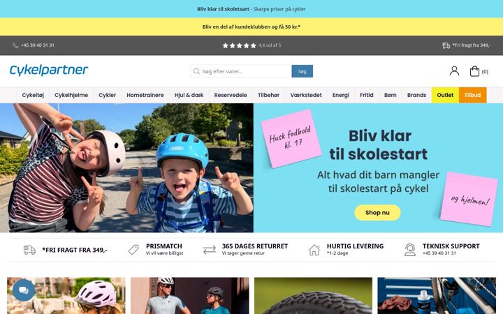 Skærmbillede af cykelpartner.dk