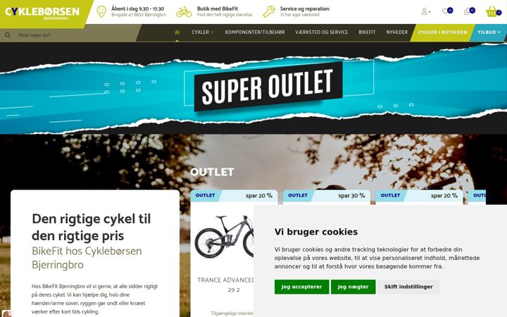 Screenshot of cykleborsen.dk