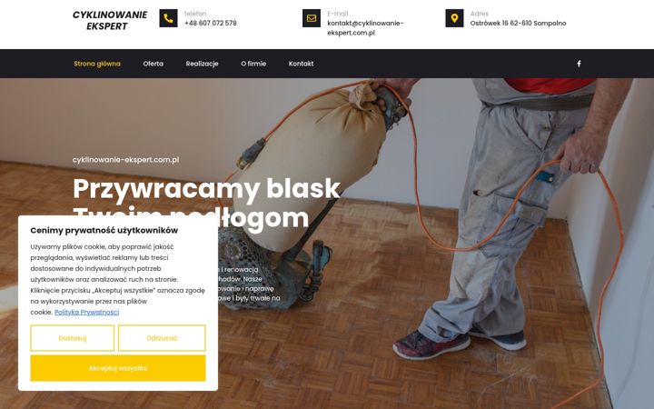 Screenshot of cyklinowanie-ekspert.com.pl