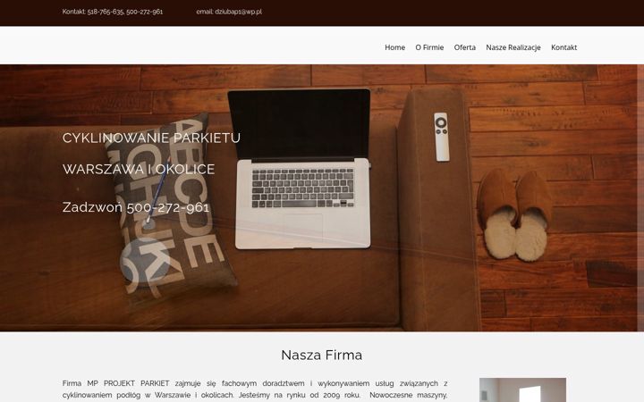 Screenshot of cyklinowanieparkietuwarszawa.pl