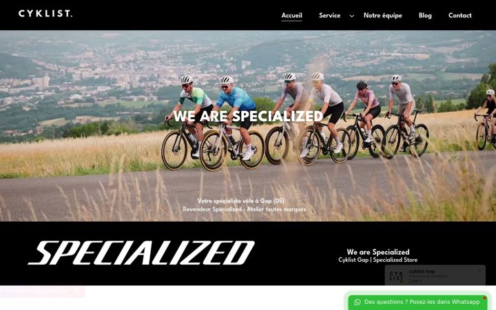 Screenshot van cyklist.fr