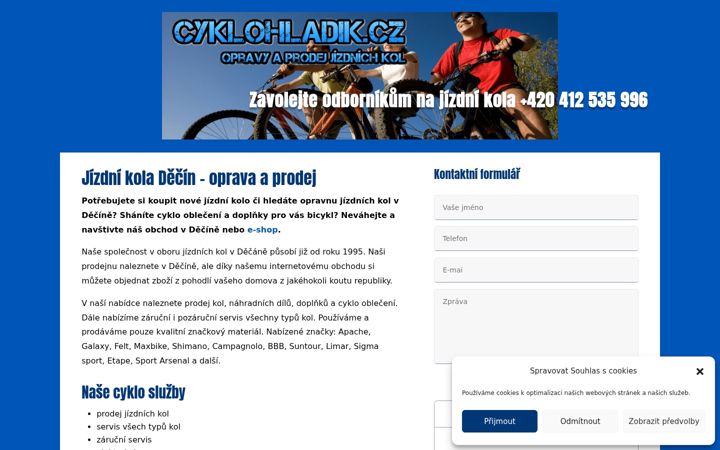 Screenshot stránky cyklo-decin.cz