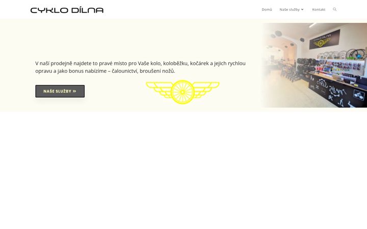 Screenshot stránky cyklodilnauh.cz