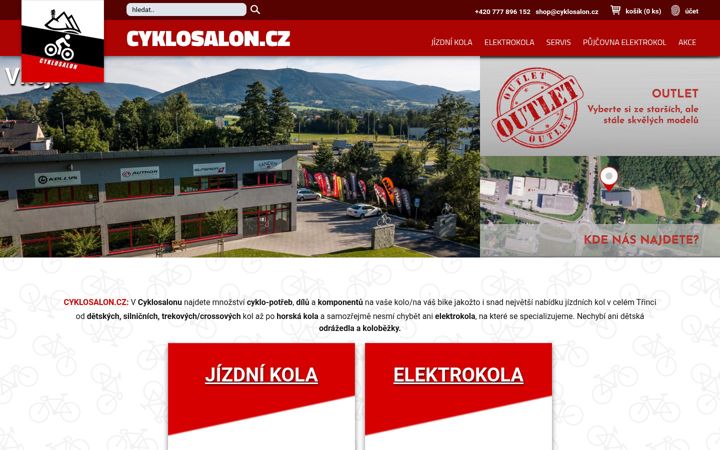 Screenshot stránky cyklosalon.cz