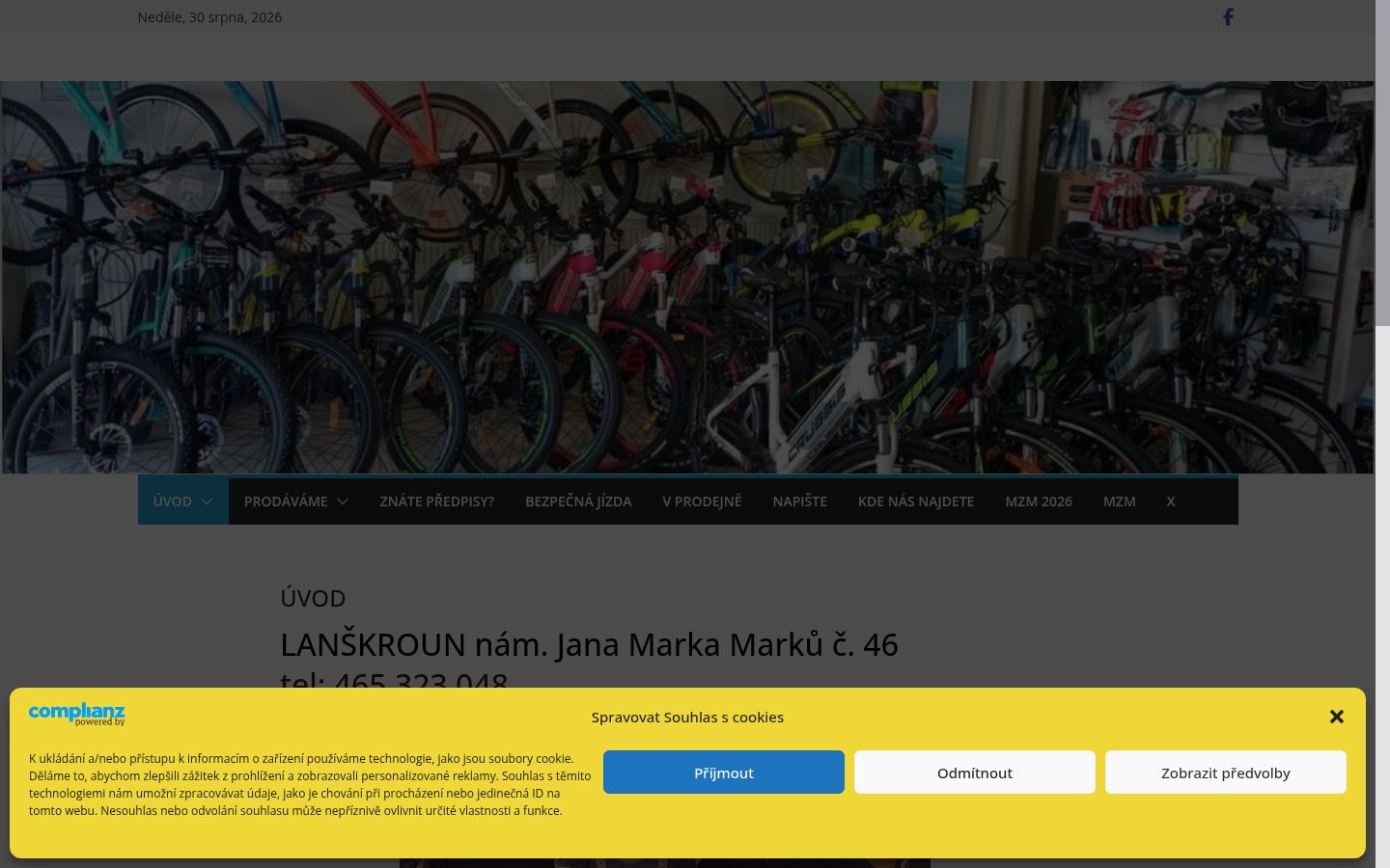 Screenshot des Einwilligungsbanners vor jeglicher Interaktion