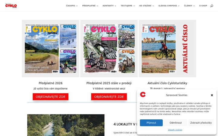 Screenshot stránky cykloturistika.cz