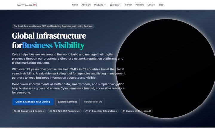 Screenshot of cylex-international.com