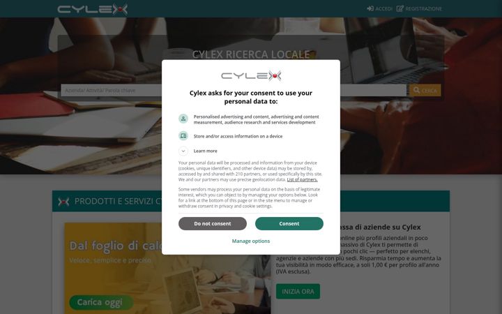 Screenshot of cylex-italia.it