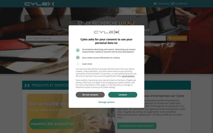 Screenshot of cylex-locale.fr