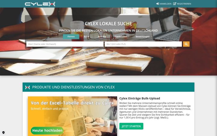 Screenshot of cylex.de