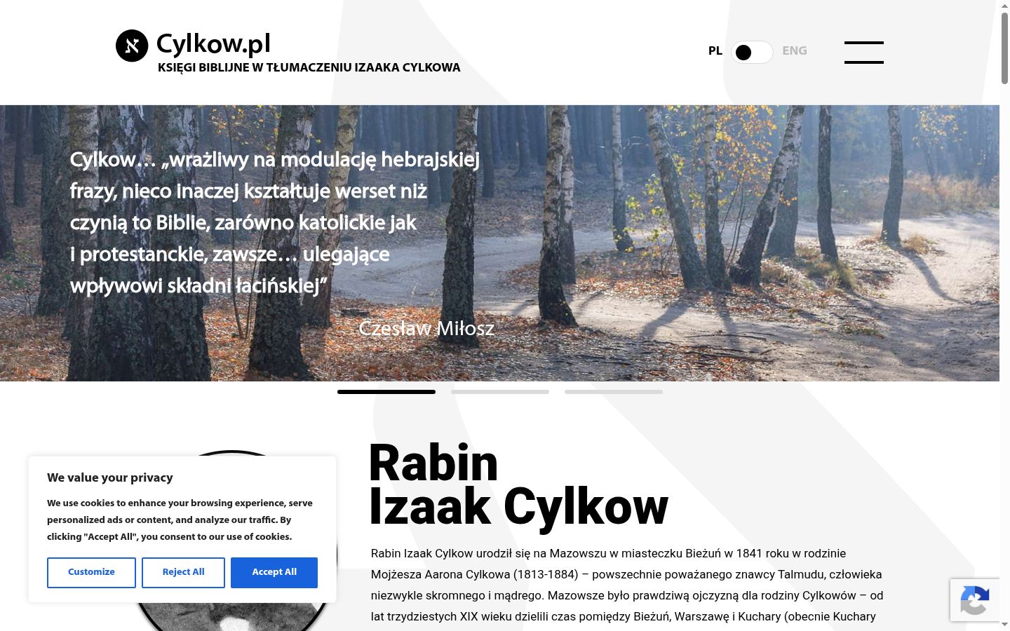 Zrzut ekranu banera zgody wyświetlanego przed jakąkolwiek interakcją