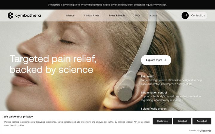 Screenshot of cymbathera.com