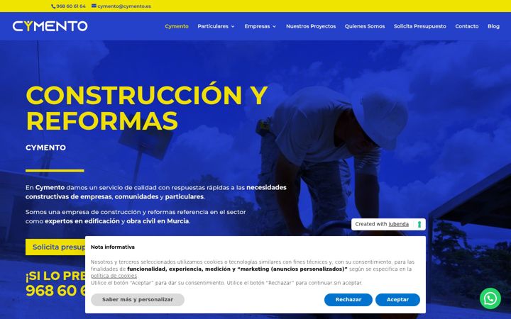 Screenshot of cymento.es
