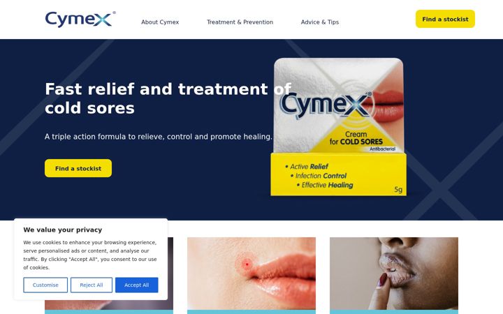 Screenshot of cymex.co.uk