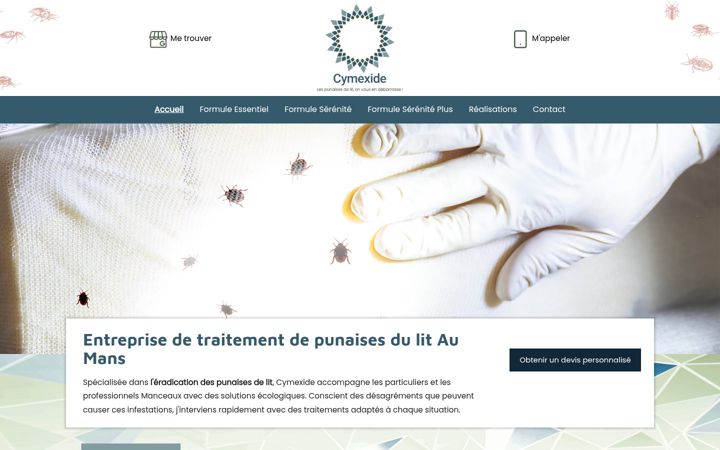 Screenshot of cymexide.fr
