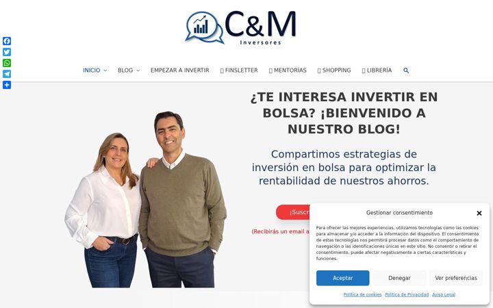 Screenshot of cyminversores.com