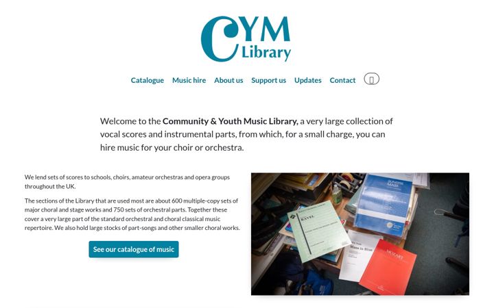 Screenshot of cymlibrary.org.uk