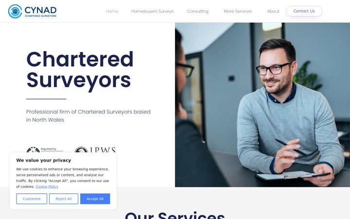 Screenshot of cynad.co.uk