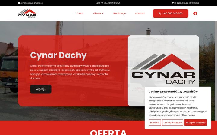 Screenshot of cynardachy.pl