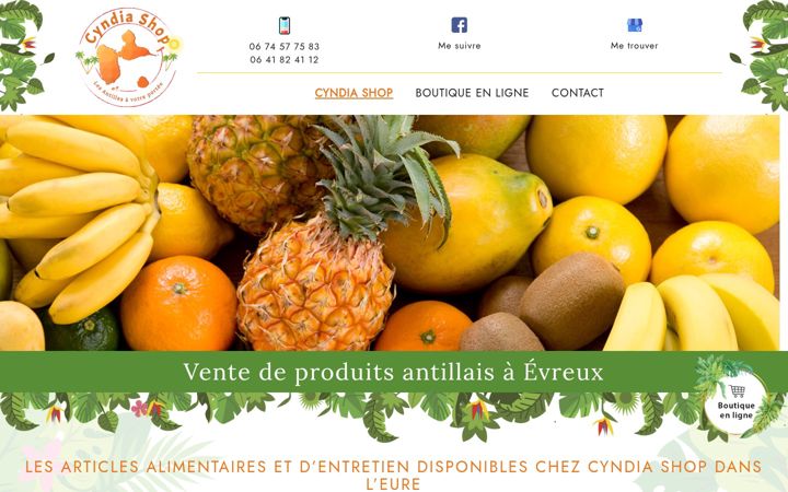 Screenshot of cyndia-shop.fr