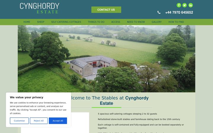 Screenshot of cynghordyestate.com