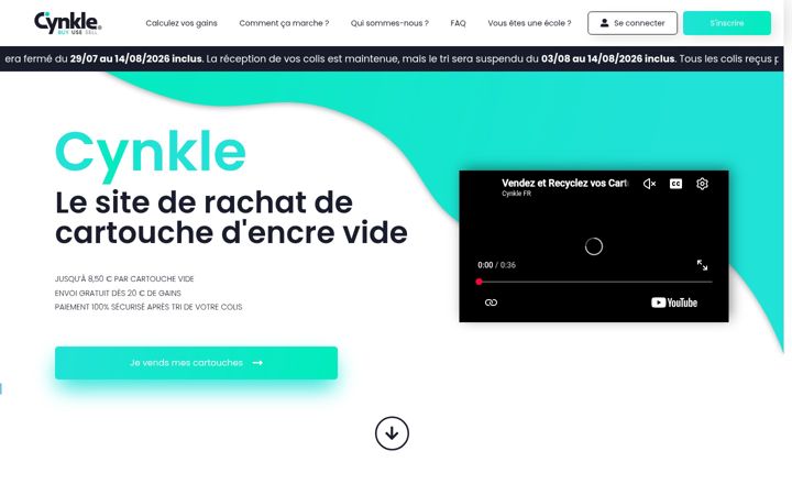 Screenshot van cynkle.fr